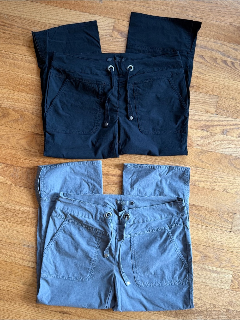 prAna Bliss Capri 2-Pair Lot Women's Small Black Gray W4BLIC113